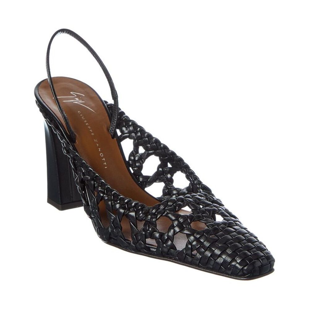 Giuseppe Zanotti Brenda 90 Leather Slingback Pump, Black